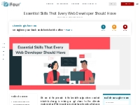 Essential Skills That Every Web Developer Should Have