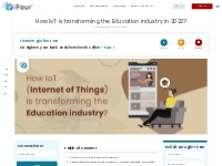 How IoT is transforming the Education industry in 2022 | iFour Technol