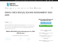 IGNOU CBCS BSC(G) SOLVED ASSIGNMENT 2022-2023 Free - IGNOU SOLVED ASSI