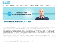 Support for hair transplantation - iGraft Global Pioneer in DFI Gen3 H
