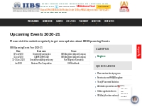 IIBS Bangalore/Kolkata/Noida Upcoming Events 2020-21