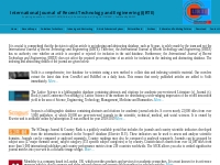 Indexing and Abstracting - International Journal of Recent Technology 