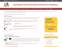 International Journal of Scientific and Research Publications | IJSRP