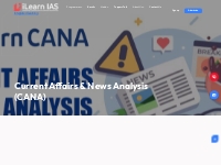 Current Affairs   News Analysis (CANA) - ilearn