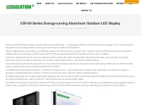 ES960 Series Energy-saving Aluminum Outdoor LED Display | LEDSOLUTION: