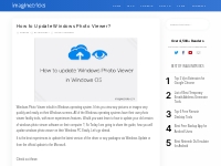 How to Update Windows Photo Viewer?