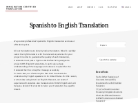 Spanish to English Translation - Immigration Certified Translation