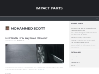 Mohammed Scott, Author at Impact Parts