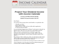 Income Calendar: The Easy Way to Track and Project Your Dividends