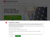 Best regional solar panel installers near me | The Independent