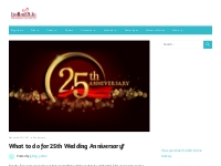 What to do for 25th Wedding Anniversary?