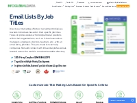 8.5M Job Title Specific Email Lists for Marketing