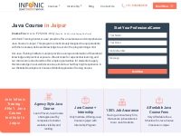 Master Java Programming at Infonic Training, Jaipur