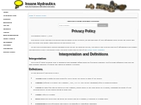 Privacy Policy of Insanehydraulics.com