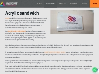 Acrylic sandwich Sign Boards - INSIGHT Advertising   Branding