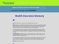 Best Health Insurance Quotes for Individuals   Families - Glossary