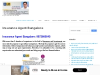 Insurance Agent Bangalore 9886568000 - Life, Health, Mutual Funds