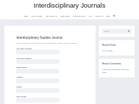 Interdisciplinary Studies Journal | Interdisciplinary Journals | Best 