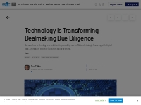 Technology Is Transforming Dealmaking Due Diligence | Intralinks