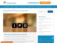How to Buy IPO Stock on First Day? | Investallign