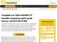 Cable Satellite TV Installers Insurance - Iowa Contractors Insurance