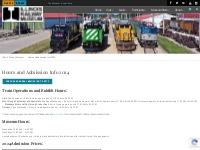 Hours and Admission Info 2024 - Illinois Railway Museum