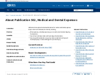 About Publication 502, Medical and Dental Expenses | Internal Revenue 