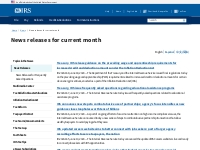 News releases for current month | Internal Revenue Service