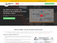 File IRS Form 4868 Online | E-File IRS 4868 for 2022 Tax Year