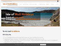 Terms and Conditions   Isle of Mull Holidays