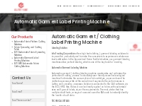 Supplier of Automatic Garment Label Printing Machine