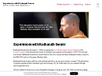 Radhanath Swami | Experiences with Radhanath Swami