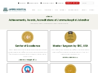 Certified Hospital, Accreditations of Jammu Hospital Jalandhar