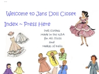 Handmade Quality Doll Clothes For All Sizes and Makes of Dolls