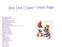 Jans Doll Closet/JMH Enterprise,Doll Clothes For All Dolls w/shoes or 