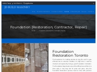 Foundation Contractors   Restoration Toronto - JD Build Masonry