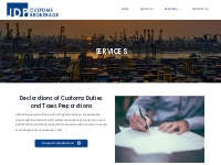 Declarations of Customs Duties and Taxes Preparations - JDP Customs Br