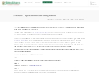 CV Rewrite - Nigeria Best Resume Writing Platform - JobsGivers