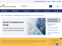 Joint Commission FAQs | The Joint Commission