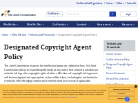 Designated Copyright Agent Policy | The Joint Commission