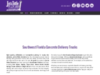 Fort Myers Concrete Mixer Truck | Premixed Concrete Delivery in Naples