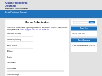 Submit Paper for Publication | Quick Publishing Journals | Free Publis