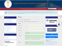 Register | Journal of Research in Medical and Dental Science
