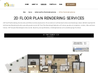 2D Floor Plan Rendering Services | Color Floor Plan Rendering