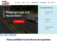 Large Item Courier | Bulky and Heavy Freight Shipping