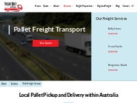 Pallet Freight Quote | Interstate Pallet Delivery Courier