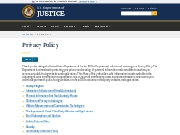  Department of Justice |  Privacy Policy