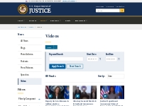Videos | United States Department of Justice
