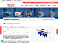 Diaphragm Vacuum Pumps - Manufacturer   Suppliers in India