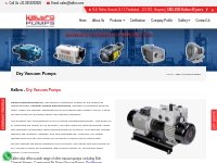 Dry Vacuum Pumps - Manufacturer, Supplier   Exporter - Kalbro
